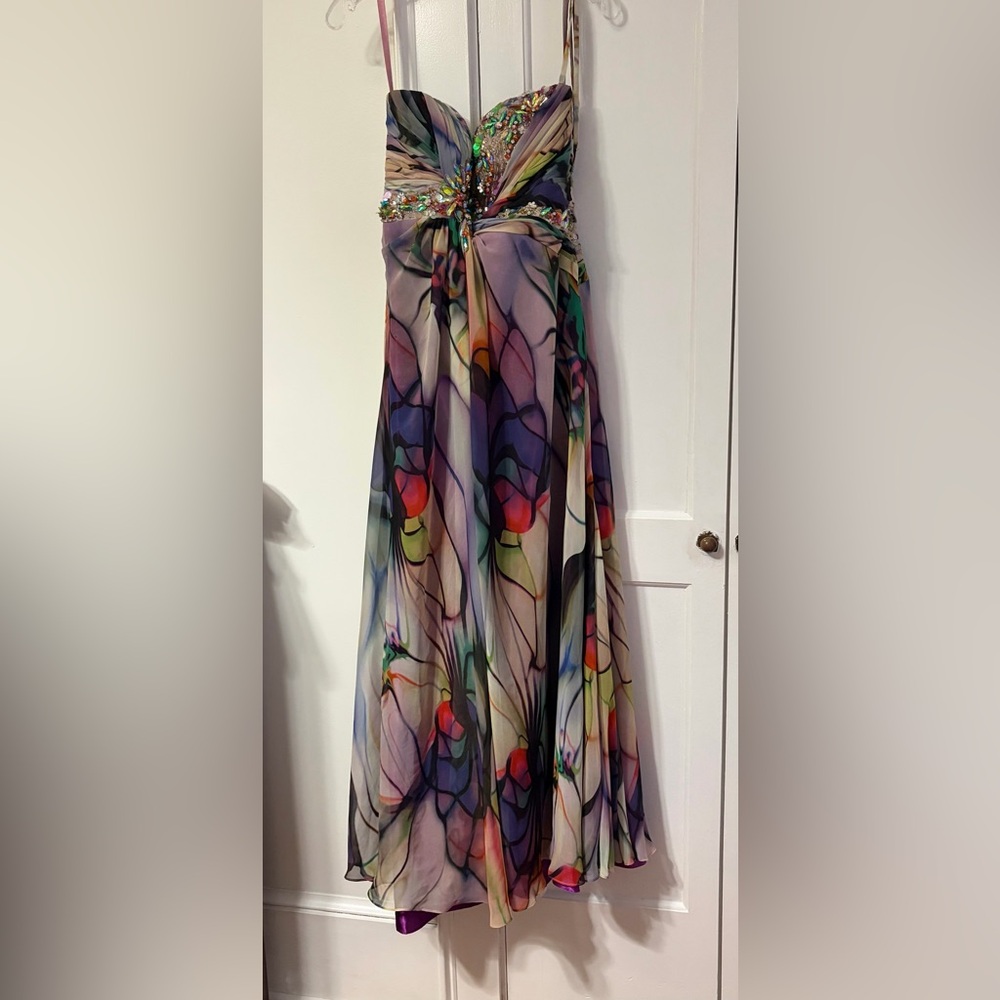 Multicolor Blush Prom Gown Size 8